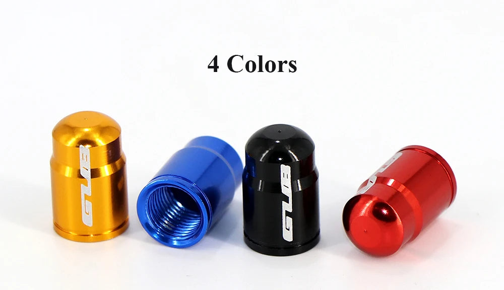 2pcs GUB Aluminum CNC Bicycle Tire Valve Cap MTB Road Bike Tube Tyre Gas Nozzle Cover for AV FV Schrader Presta Valve Dustproof Beauty World Shop