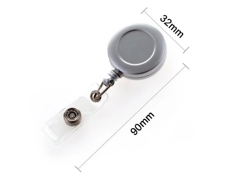 1 Pcs Aluminum Alloy Card Cover Case Bank Business Work Card Holder with ABS Retractable Badge Reel Credit ID Card Badge Bag Beauty World Shop