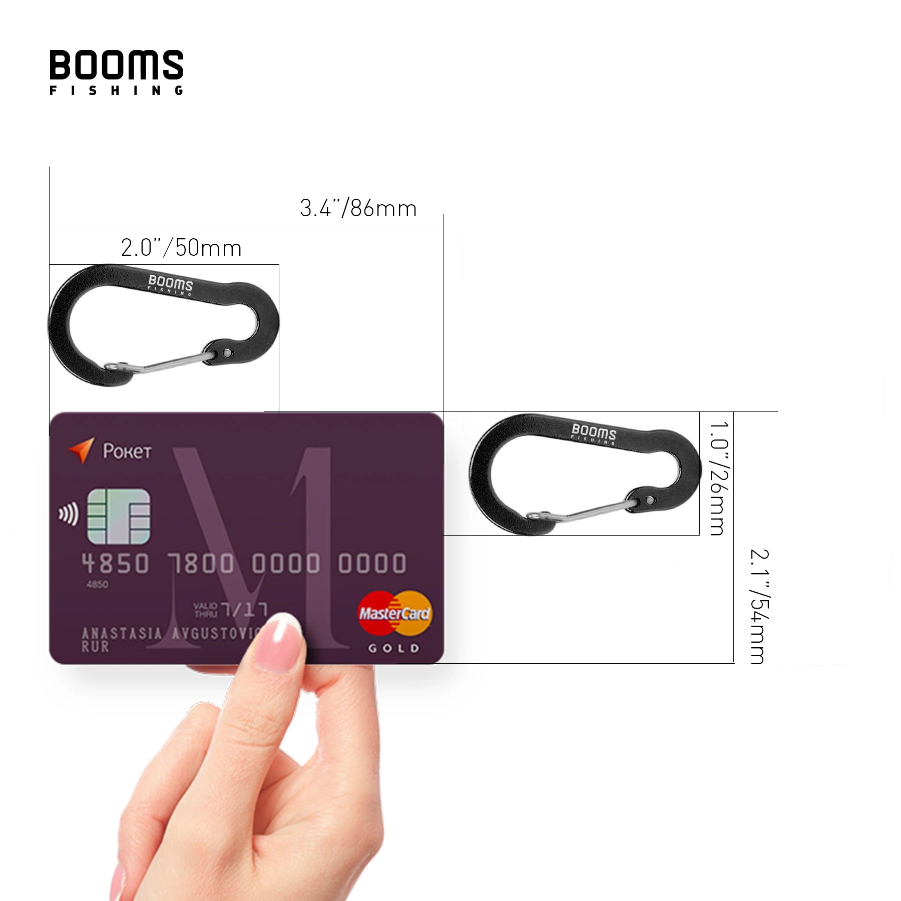 Booms Fishing CC1 Steel Small Carabiner Clips Outdoor Camping  Multi Tool  Fishing Acessories 6pcs Beauty World Shop