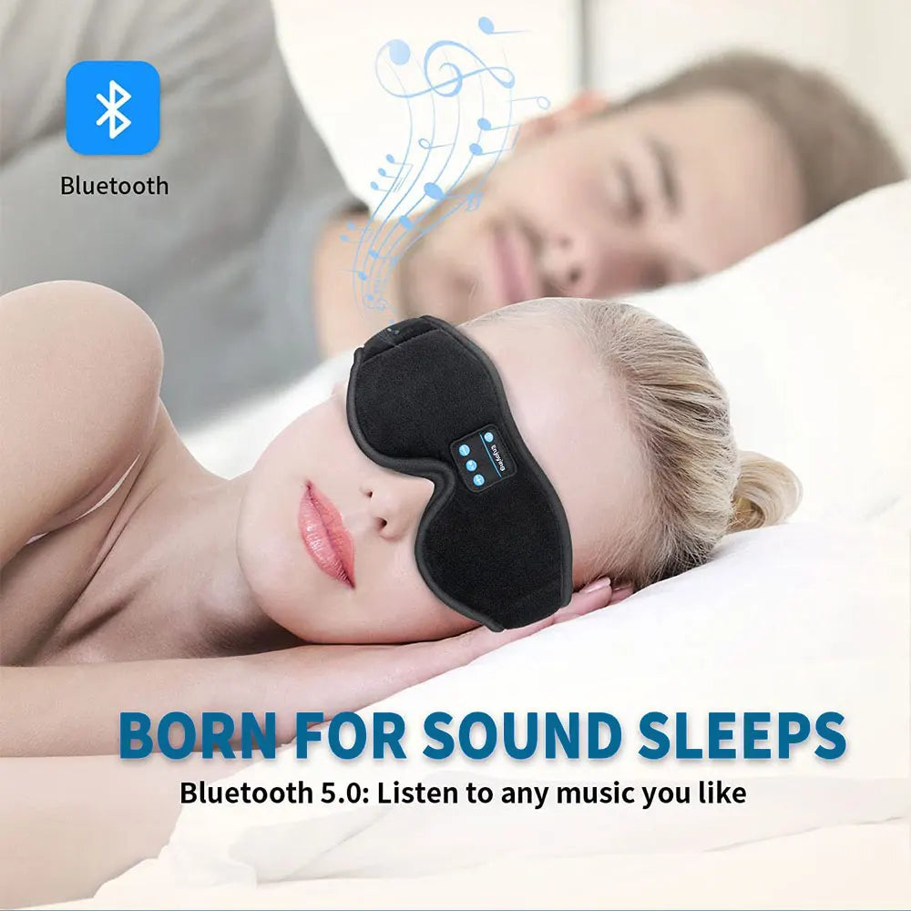 Mask For Sleep Headphones Bluetooth 3D Eye Mask Music Play Sleeping Headphones with Built-in HD Speaker Beauty World Shop