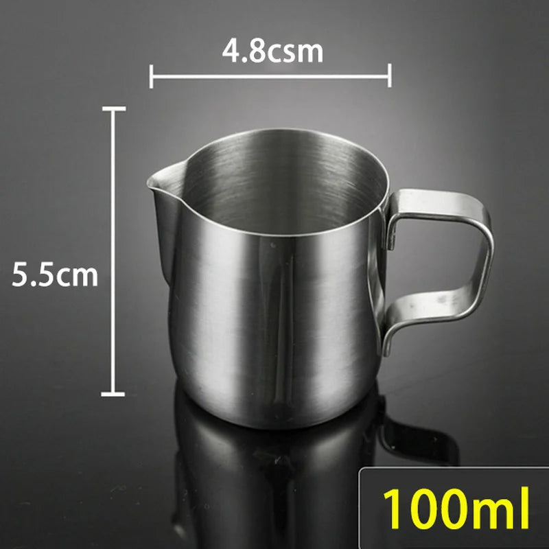 100/350/600ml Milk Jugs Fashion Stainless Steel Milk Craft Milk Frothing Pitcher Coffee Latte Frothing Art Jug Pitcher Mug Cup Beauty World Shop