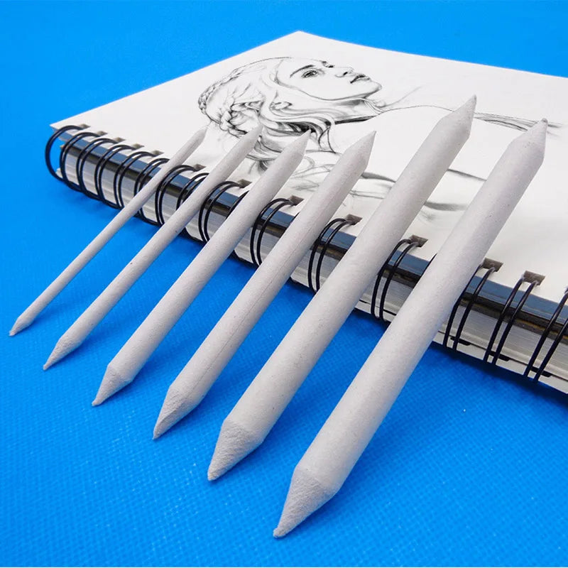 3/6pcs/set Blending Smudge Stump Stick Tortillon Sketch Art White Drawing Charcoal Sketcking Tool Rice Paper Pen Artist Supplies Beauty World Shop