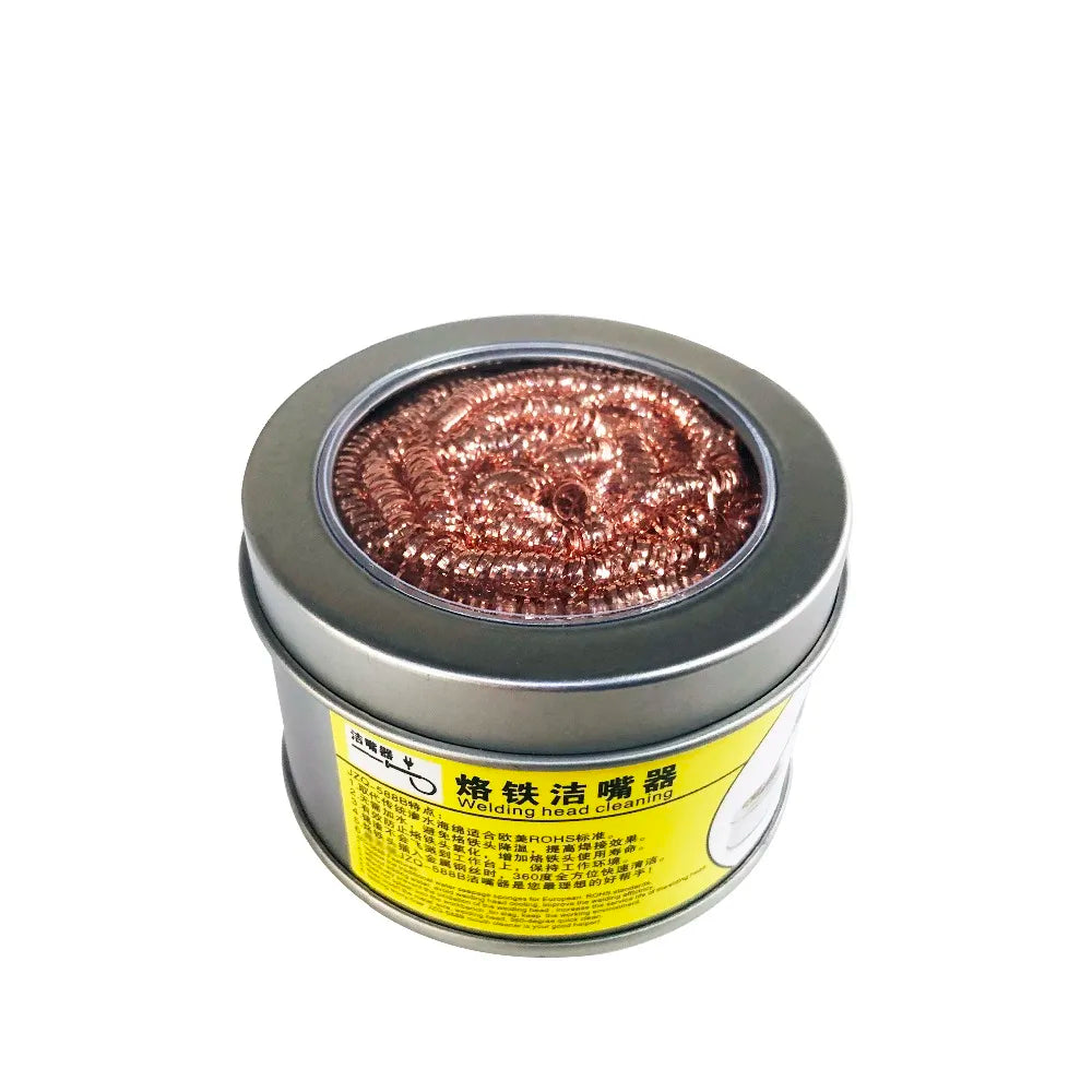 Cleaning Ball Desoldering Soldering Iron Mesh Filter Cleaning Nozzle Tip Copper Wire Cleaner Ball Metal Dross Box Clean Ball Beauty World Shop