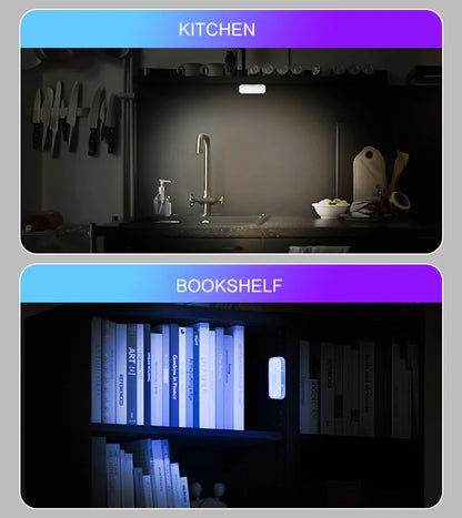 LED Touch Light Mini Wireless Car Interior Lighting Auto Roof Ceiling Reading Lamp for Door Foot Trunk Storage Box USB Charging Beauty World Shop