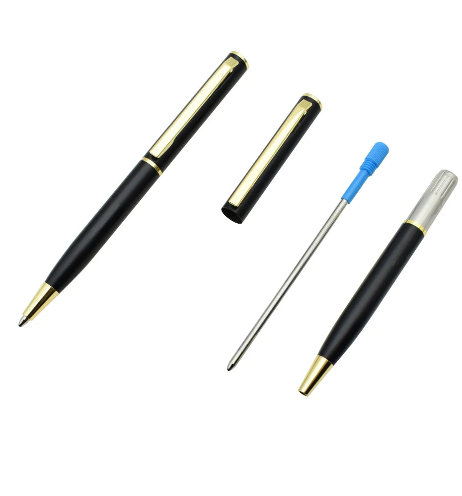 Mini Rotating Pocket-size Ballpoint Pen Metal Material 0.7mm Black Blue Ink Refill Ballpen Office School Supplies Stationery Beauty World Shop