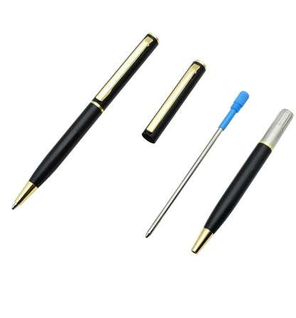 Mini Rotating Pocket-size Ballpoint Pen Metal Material 0.7mm Black Blue Ink Refill Ballpen Office School Supplies Stationery Beauty World Shop
