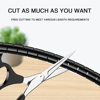 2M 16/10mm Flexible Spiral Cable Wire Protector Cable Organizer Computer Cord Protective Tube Clip Organizer Management Tools Beauty Fashion
