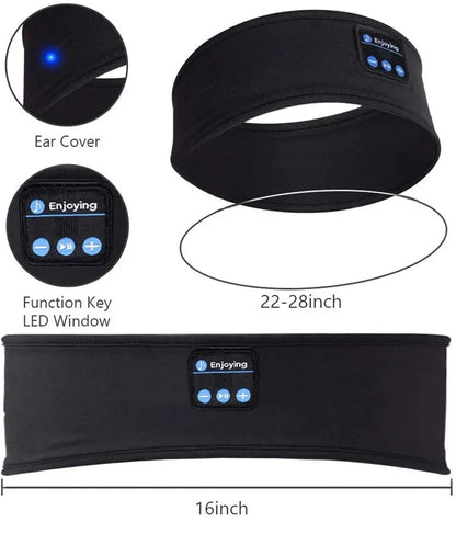 Sleep Eye Mask with Bluetooth 5.0 Headphones Soft Elastic Comfortable Headband ASMR Sleeping  Band 10H Music Beauty World Shop