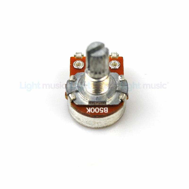 2pcs A500K B500K A250K B250K Potentiometer Splined Small Pot Electric Guitar Bass Effect Amp Tone Volume 15mm 18mm Shaft Parts Beauty World Shop
