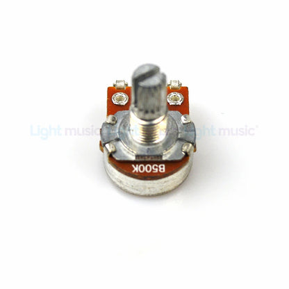2pcs A500K B500K A250K B250K Potentiometer Splined Small Pot Electric Guitar Bass Effect Amp Tone Volume 15mm 18mm Shaft Parts Beauty World Shop