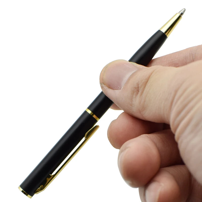 Mini Rotating Pocket-size Ballpoint Pen Metal Material 0.7mm Black Blue Ink Refill Ballpen Office School Supplies Stationery Beauty World Shop