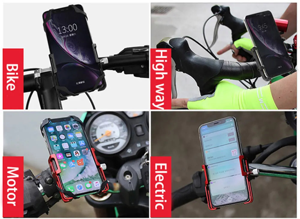 GUB Aluminum Bicycle Phone Holder Metal Bike Cell Mobile iPhone Stand for Motorcycle Scooter Handlebar Bike Headsets Stem Mount Beauty World Shop