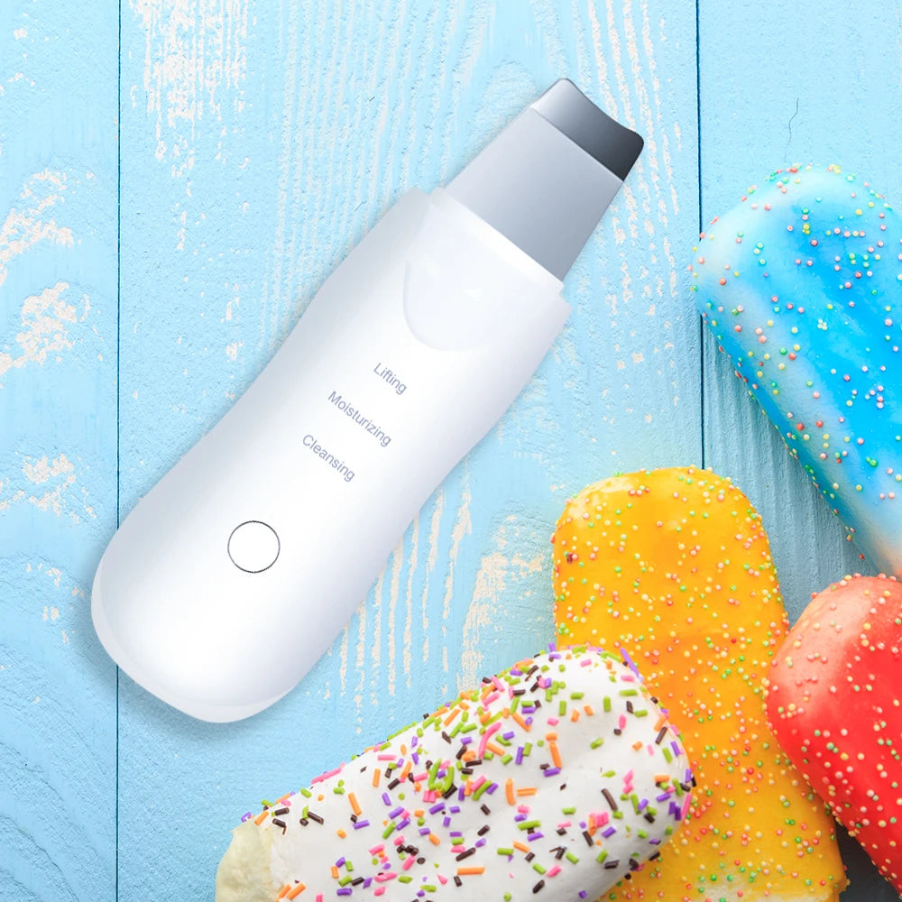 Ultrasonic Skin Scrubber Scrubber Deep Vibrate Facial Cleaner Shovel Face Scrubber Peeling Black Head Remover Facial Massager Beauty World Shop