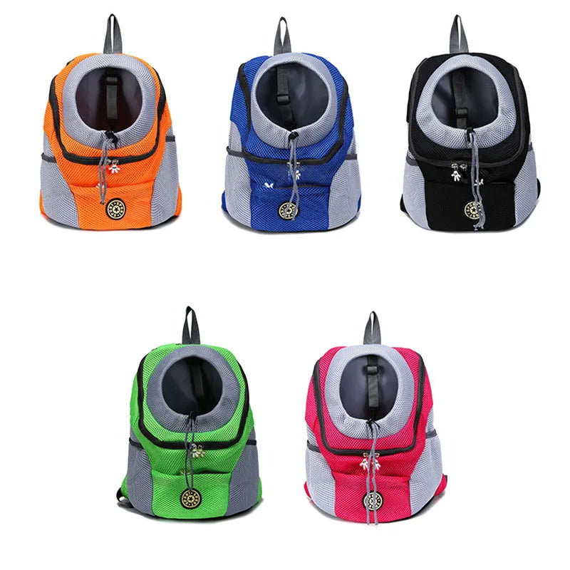 Outdoor Pet Dog Carrier Bag Portable Travel Backpack  Front Bag Double Shoulder Mesh Backpack Head Carrying Bags For Cat Beauty World Shop