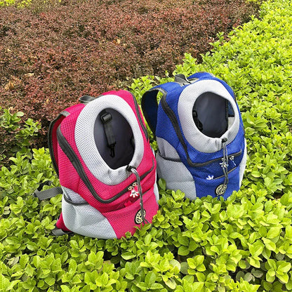 Outdoor Pet Dog Carrier Bag Portable Travel Backpack  Front Bag Double Shoulder Mesh Backpack Head Carrying Bags For Cat Beauty World Shop