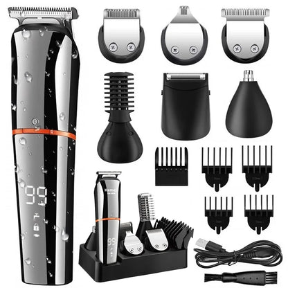 Original Kemei Digital Display All In One Hair Trimmer For Men Eyebrow Beard Trimmer Electric Hair Clipper Grooming Kit Haircut Beauty World Shop