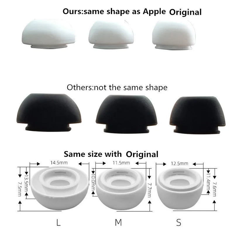 For Apple Airpods Pro 2 Original Silicone Eartips Replacement Earbuds Tips For Airpods Pro tips Earphone Ear plugs accessories