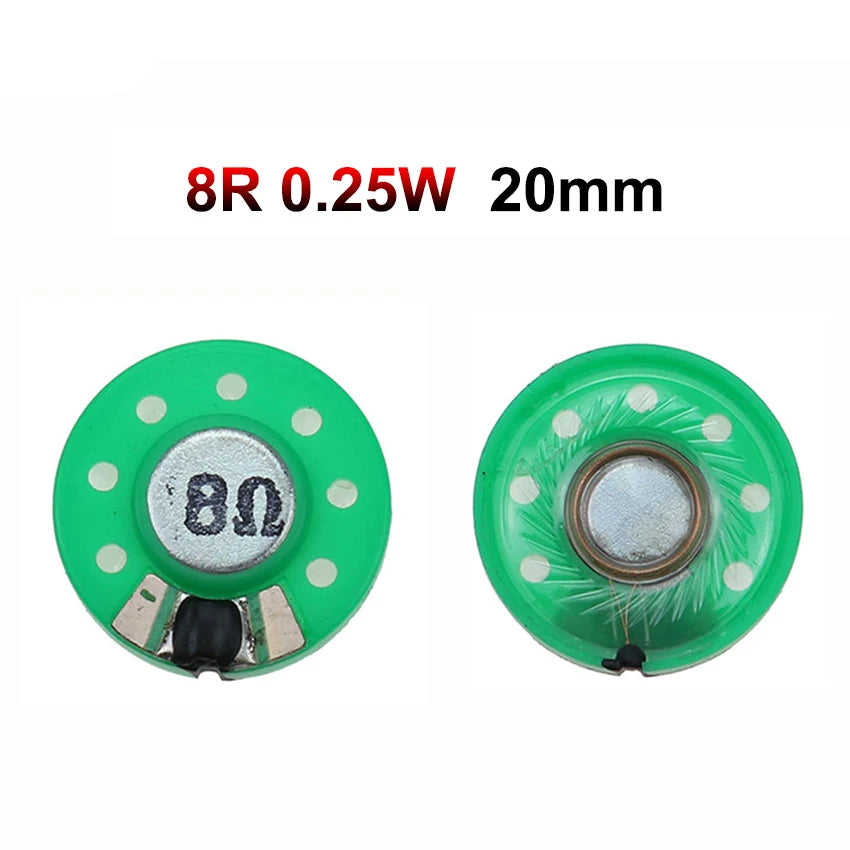 JCD 2PCS 8 Ohm 0.25W 0.5W 16/32Ohm Horn Loudspeaker 8R 16R 32R 20mm 21mm 23mm 27mm 29mm 36mm 40mm Diameter Loud Speaker