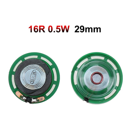 JCD 2PCS 8 Ohm 0.25W 0.5W 16/32Ohm Horn Loudspeaker 8R 16R 32R 20mm 21mm 23mm 27mm 29mm 36mm 40mm Diameter Loud Speaker