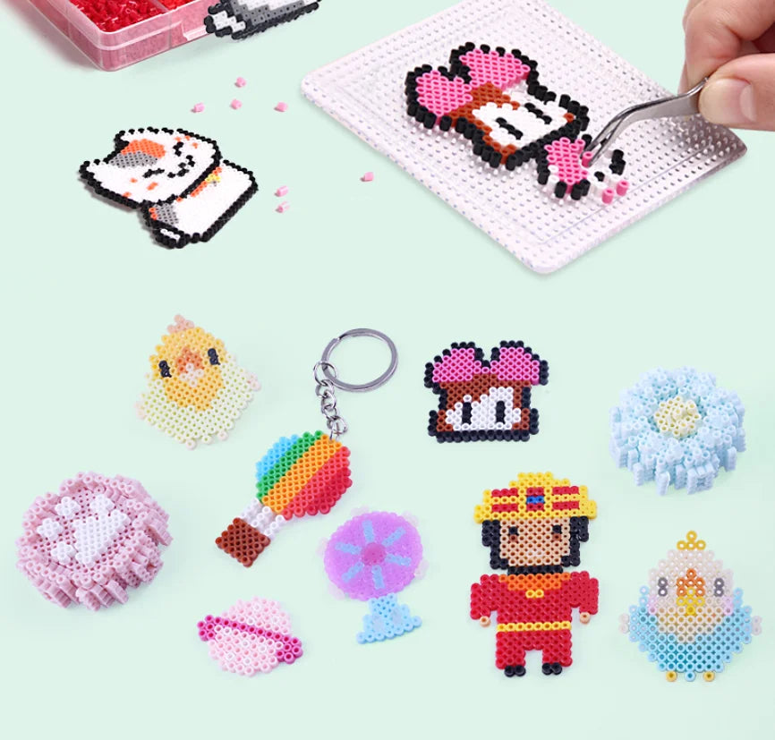 2000PCs/5MM Iron Beads Pixel Puzzle Iron Beads Mix Colors for kids Hama Beads Perler Beads Diy High Quality Handmade Gift toy Beauty World Shop