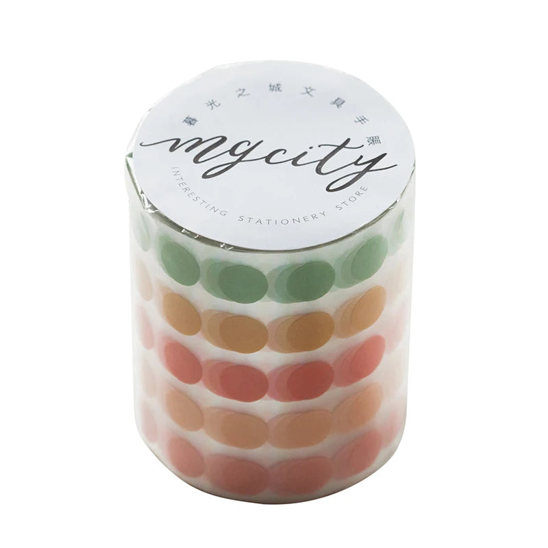 Yoofun 5*300cm Color Dots Decorative Adhesive Washi Tape Masking Tape DIY Scrapbooking Sticker Label Japanese Stationery Beauty World Shop