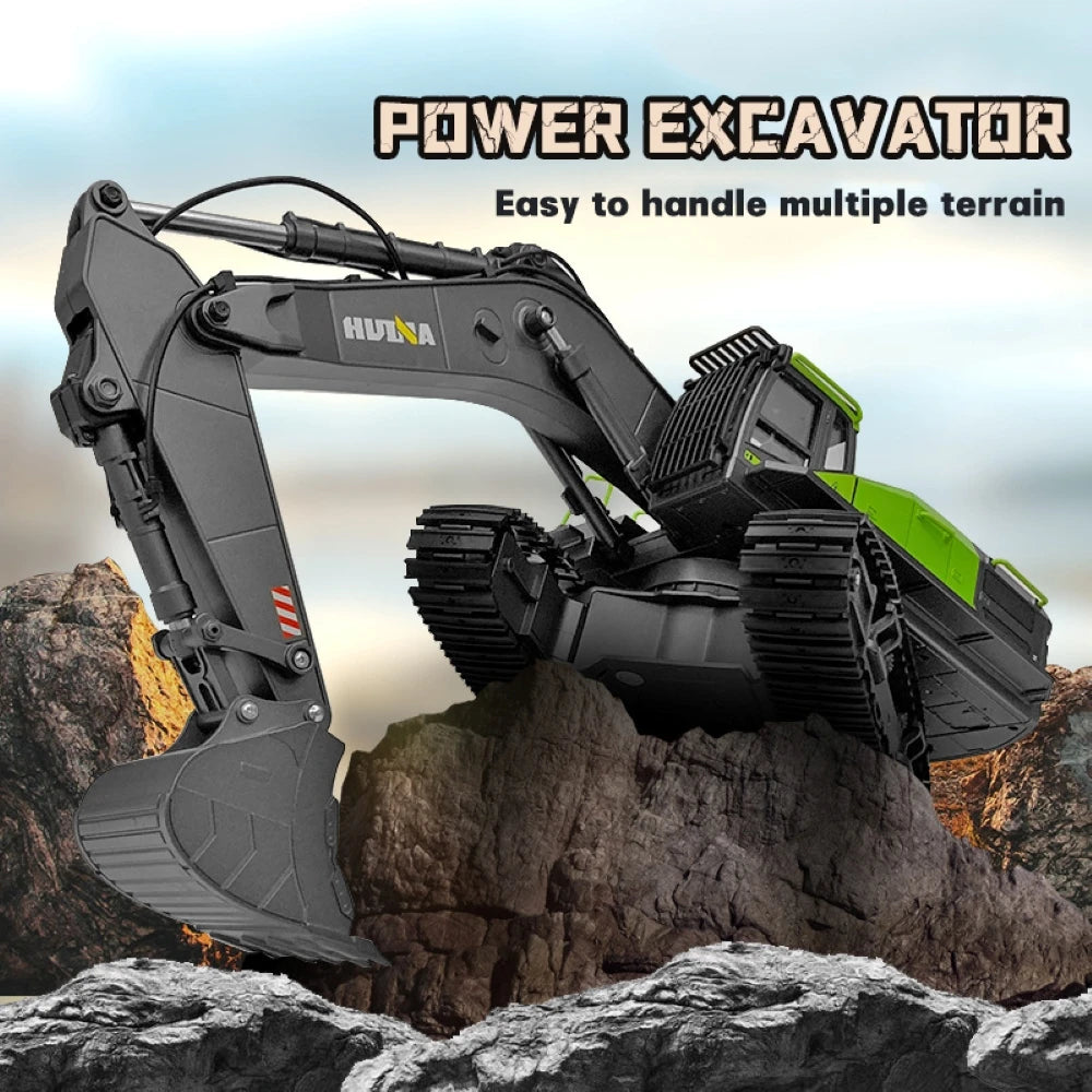 1/14 HUINA 1593 582 RC Excavator Dumper Truck crawler Alloy Tractor Loader 2.4G Radio Controlled Car Engineering toy for boy Beauty World Shop