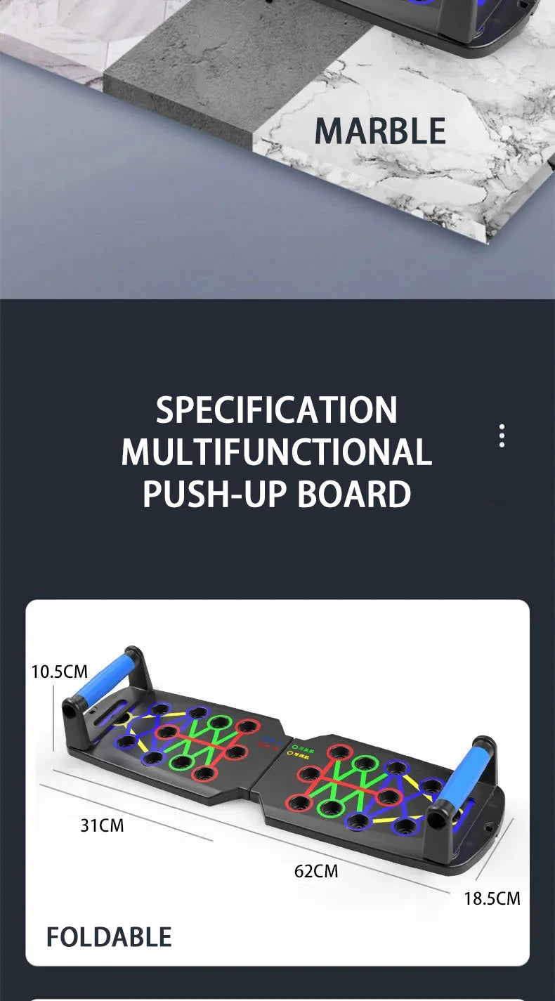 Push-up Board Set Portable Multifunctional Push-up Bar Foldable Fitness Equipment For Chest Abdomen Arms/Back Training Beauty World Shop