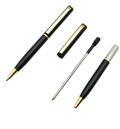 Mini Rotating Pocket-size Ballpoint Pen Metal Material 0.7mm Black Blue Ink Refill Ballpen Office School Supplies Stationery Beauty World Shop