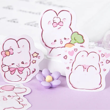 45 pcs/box Cute rabbit daily Kawaii Decoration Stickers Planner Scrapbooking Stationery Korean Diary Stickers Beauty World Shop