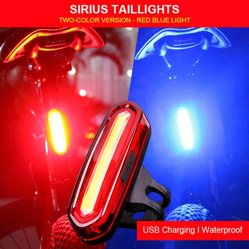 Bicycle Tail Light Night Cycling Outdoor USB Rechargeable MTB Road Bike Rear Lamp COB LED Cycling Bicycle Safety Warning Lights Beauty World Shop