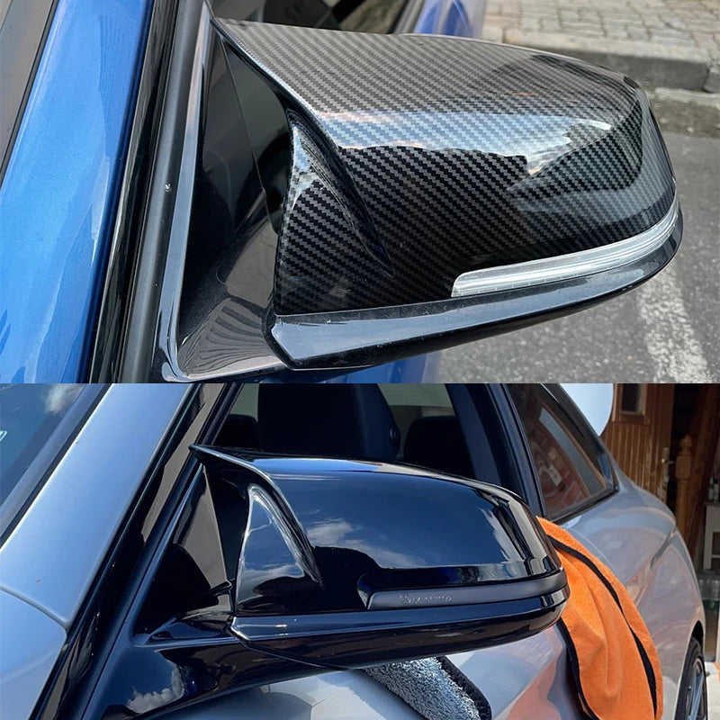 For Bmw 1 2 3 4 X Series Mirror cap F20 F21 F87 M2 F23 F30 F32 F36 X1 E84 Gloss Black Side Mirror Cover Cap Rearview -M4 Style Beauty World Shop