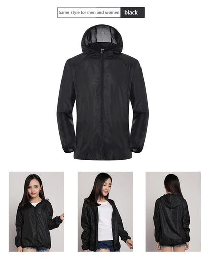 LNGXO Hiking Waterproof Jacket Women Men Camping Running Sun-Protective Windbreaker Quick Dry Outdoor Sport Rain Coat Unisex Beauty World Shop