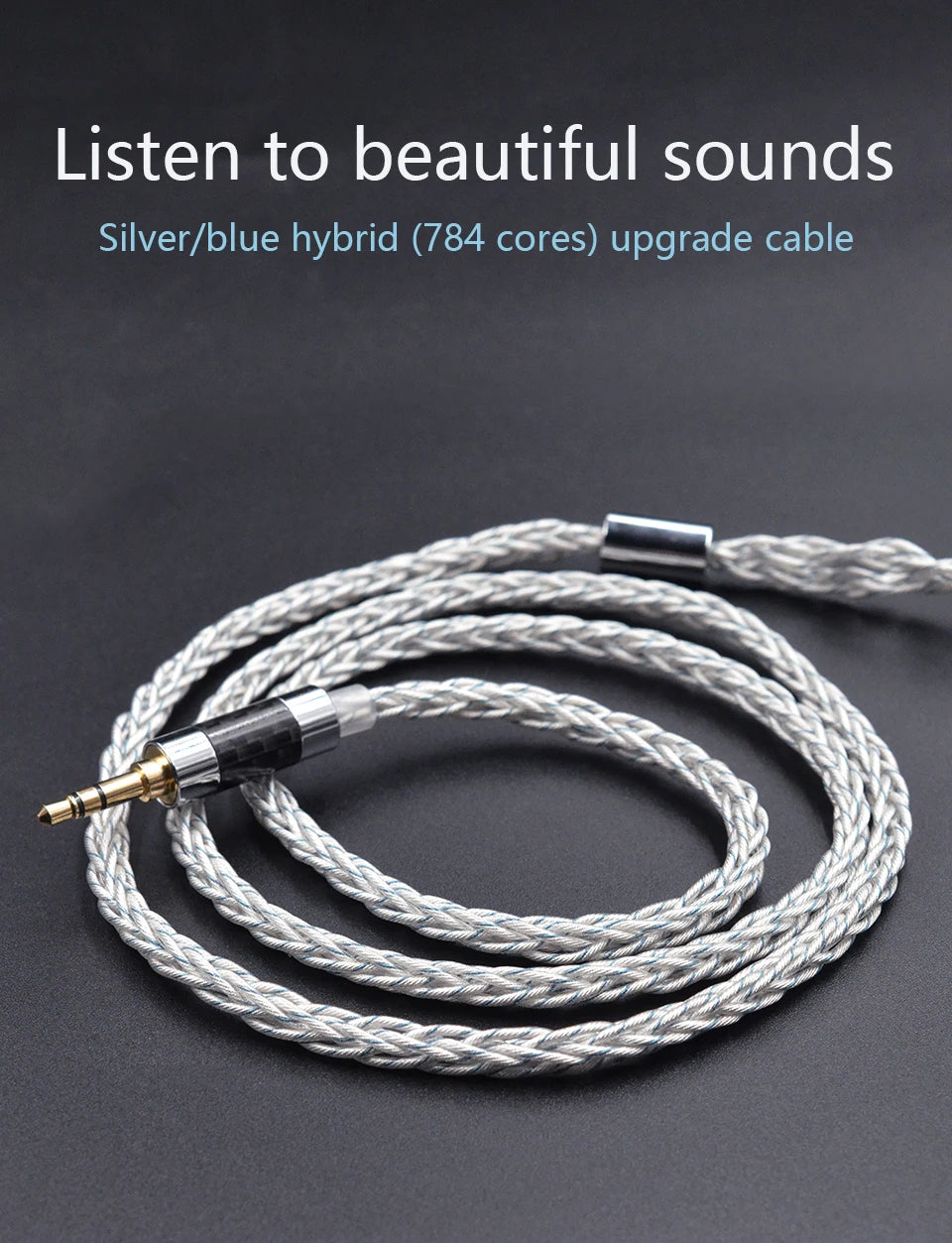 KZ 8 Core Silver Blue Hybrid 784 cores Silver plated Upgrade Cable Earphones Cable For KZ ZS10 PRO ZSN PRO ZSX DQ6 ZAX ASX ASF