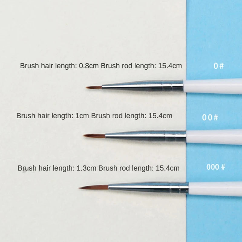 6Pcs/Set Fine Hand-painted Thin Hook Line Pen Drawing Art Pen #0 #00 #000 Paint Brush Art Supplies Nylon Hair Brush Painting Pen Beauty World Shop