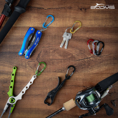 Booms Fishing CC1 Steel Small Carabiner Clips Outdoor Camping  Multi Tool  Fishing Acessories 6pcs Beauty World Shop