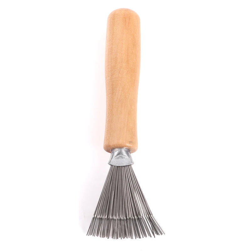 1PCS Wooden Comb Cleaner Delicate Cleaning Removable Hair Brush Comb Cleaner Tool Handle Embeded Tool Beauty World Shop