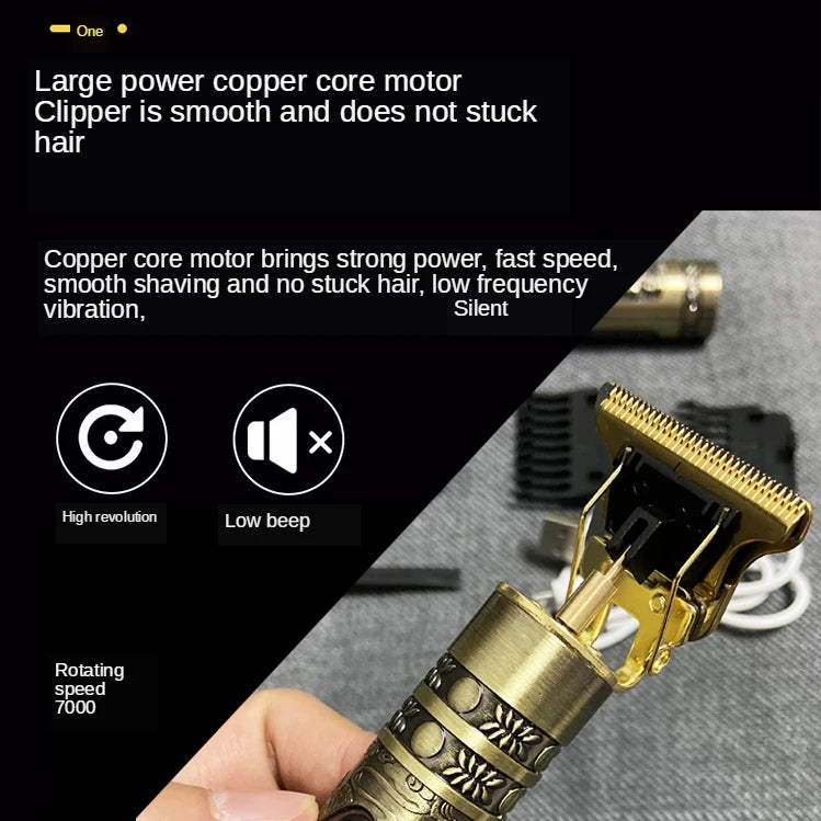 Vintage T9 Hair Clipper Beard Shaving Body Hair Trimmer Clippers Electric Men Haircut Machine 0mm Barber Shaver Beauty World Shop