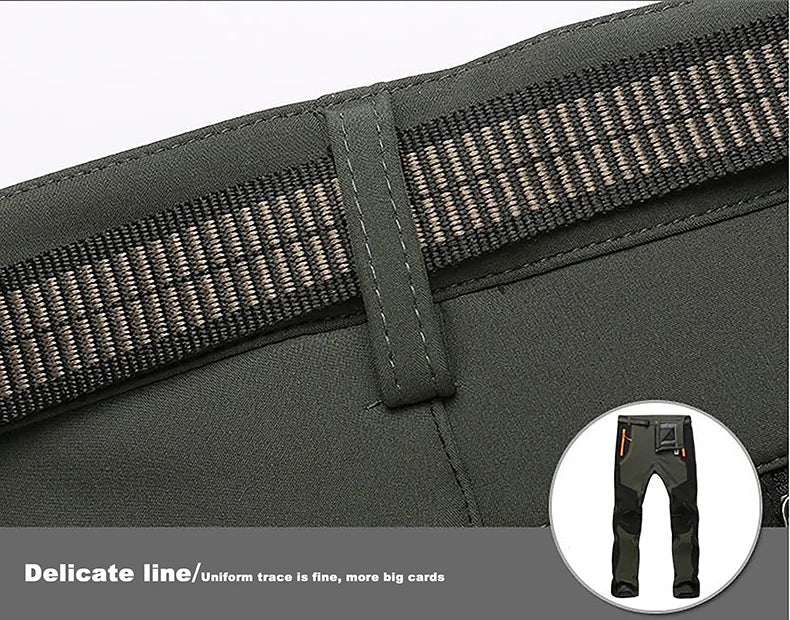 LNGXO Thick Warm Fleece Hiking Pants Men Winter Waterproof Windproof Outdoor Soft Shell Rain Trousers Trekking Camping Ski Pants Beauty World Shop