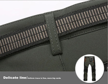 LNGXO Thick Warm Fleece Hiking Pants Men Winter Waterproof Windproof Outdoor Soft Shell Rain Trousers Trekking Camping Ski Pants Beauty World Shop