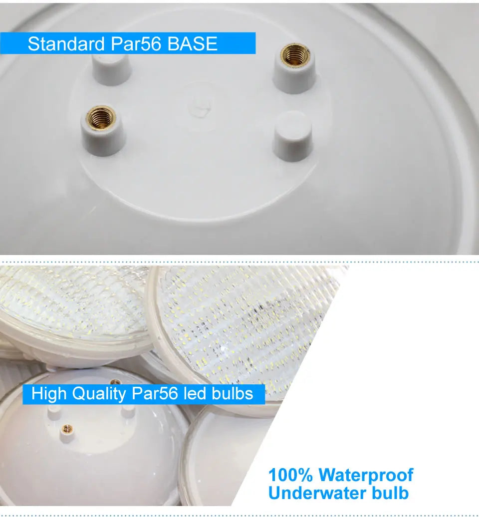 RGB Pool Light Par56 Luz Piscina 24W 36W Underwater Led Lamp Ip68 Waterproof Pond Lights 12V Led Light replace Halogen Lamp Beauty World Shop