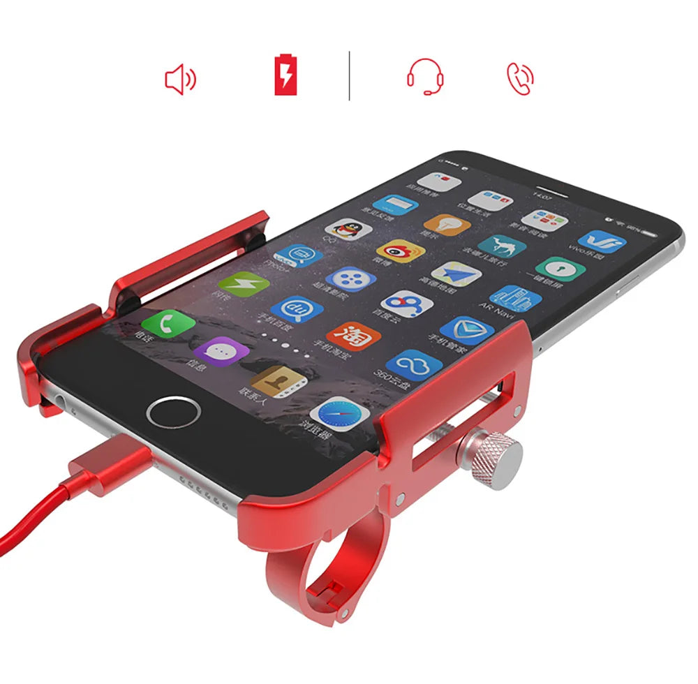 GUB Aluminum Bicycle Phone Holder Metal Bike Cell Mobile iPhone Stand for Motorcycle Scooter Handlebar Bike Headsets Stem Mount Beauty World Shop