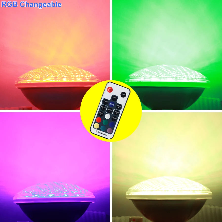 RGB Pool Light Par56 Luz Piscina 24W 36W Underwater Led Lamp Ip68 Waterproof Pond Lights 12V Led Light replace Halogen Lamp Beauty World Shop