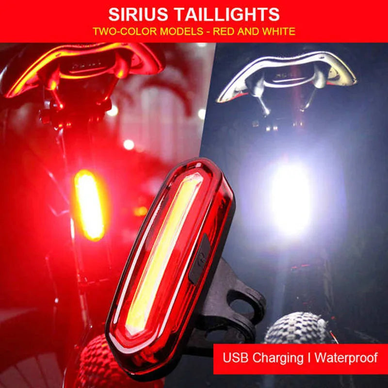 Bicycle Tail Light Night Cycling Outdoor USB Rechargeable MTB Road Bike Rear Lamp COB LED Cycling Bicycle Safety Warning Lights Beauty World Shop