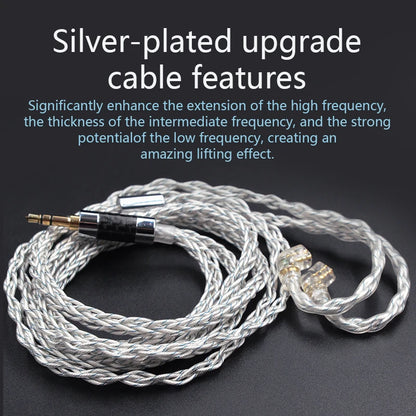 KZ 8 Core Silver Blue Hybrid 784 cores Silver plated Upgrade Cable Earphones Cable For KZ ZS10 PRO ZSN PRO ZSX DQ6 ZAX ASX ASF