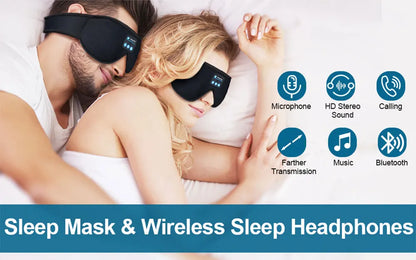 Mask For Sleep Headphones Bluetooth 3D Eye Mask Music Play Sleeping Headphones with Built-in HD Speaker Beauty World Shop