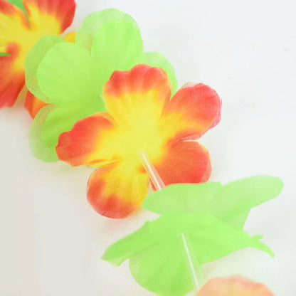 10/20/50pcs Hawaiian Flower Wreath Necklace Summer Tropical Birthday Party Decoration Luau Wedding Artificial Flower Garland Lei Beauty World Shop