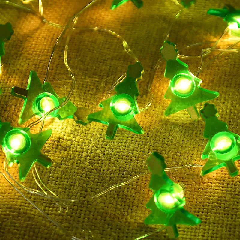 2M 20LED Santa Claus Snowflake LED Light String Christmas Decoration For Home Xmas Tree Ornament 2025 Navidad Kids Gift New Year Beauty World Shop