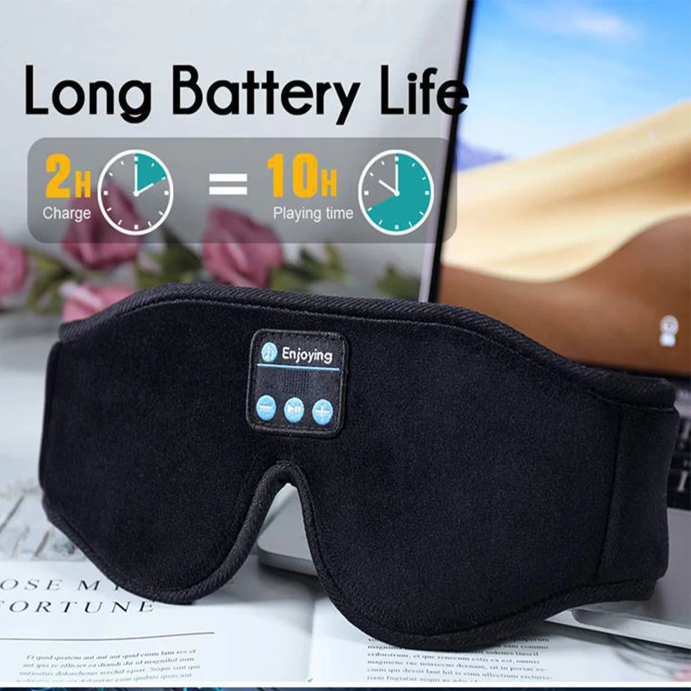 Mask For Sleep Headphones Bluetooth 3D Eye Mask Music Play Sleeping Headphones with Built-in HD Speaker Beauty World Shop