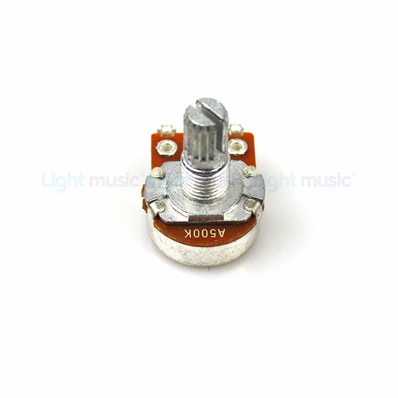 2pcs A500K B500K A250K B250K Potentiometer Splined Small Pot Electric Guitar Bass Effect Amp Tone Volume 15mm 18mm Shaft Parts Beauty World Shop
