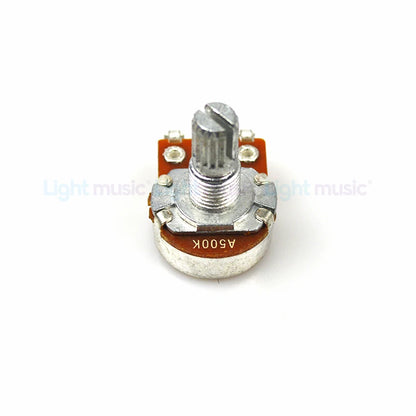 2pcs A500K B500K A250K B250K Potentiometer Splined Small Pot Electric Guitar Bass Effect Amp Tone Volume 15mm 18mm Shaft Parts Beauty World Shop